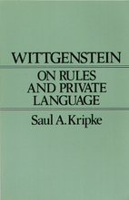 Wittgenstein; On Rules and Private Language;…