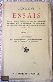 Montaigne : essais – tekijä: Maurice Rat