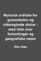 Nynorsk ordliste for grunnskolen og…