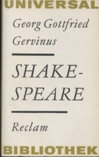 Shakespeare.Eine Auswahl. by Georg Gottfried…