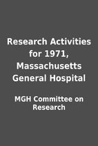Research Activities for 1971, Massachusetts…