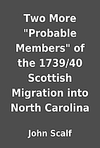Two More Probable Members of the 1739/40…