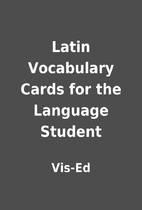 Latin Vocabulary Cards for the Language…