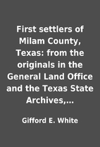 First settlers of Milam County, Texas: from…