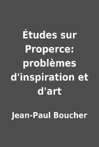 Études sur Properce: problèmes…