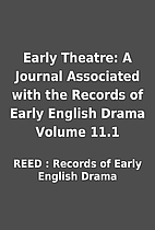 Early Theatre: A Journal Associated with the…