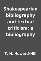 Shakespearian bibliography and textual…
