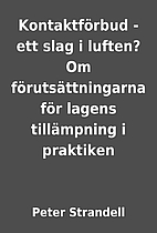 Kontaktförbud - ett slag i luften? Om…