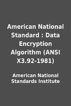American National Standard : Data Encryption…