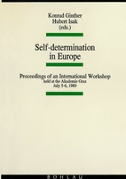 Self-determination in Europe: Proceedings of…