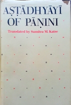 Astadhyayi of Panini: In Roman…