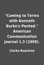 Coming to Terms with Kenneth Burke's…