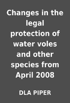 Changes in the legal protection of water…