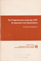 The Programming Language LISP: Its Operation…