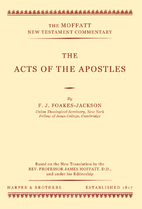 Acts of the Apostles [Moffatt New Testament…