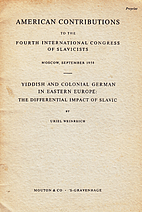 Yiddish and colonial German in Eastern…