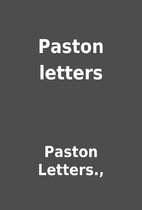 Paston letters by Paston Letters.,