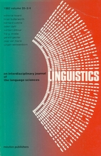 Linguistics 20 (1982) 3/4: 163-364