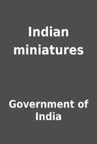 Indian miniatures by Government of India