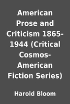 American Prose and Criticism 1865-1944…