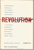 Revolution. (NOMOS VIII) Yearbook of the…