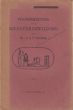 Voorbereiding tot de Meesterinwijding by F.…