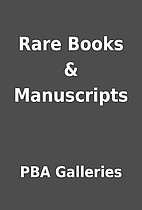 Rare Books & Manuscripts by PBA Galleries