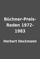 Büchner-Preis-Reden 1972-1983 by Herbert…