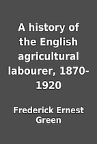 A history of the English agricultural…