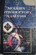 Modern Introductory Analysis by Mary P.…