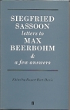Siegfried Sassoon Letters to Max Beerbohm:…