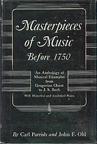 Masterpieces of Music Before 1750 by Carl…