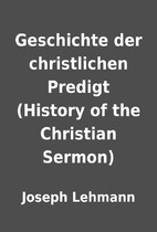 Geschichte der christlichen Predigt (History…