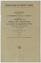 Investigation of Project Ranger: Hearings…