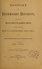History of reformatory movements resulting…