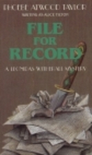 File for Record by Phoebe Atwood Taylor