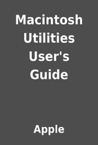 Macintosh Utilities User's Guide by Apple