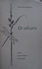Ett solvarv by Gunnar Edman