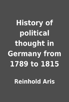 History of political thought in Germany from…