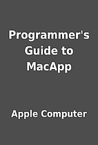 Programmer's Guide to MacApp by Apple…