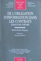 De l'obligation d'information dans les…