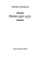 Poems, 1956-73 by Thomas Kinsella