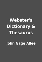 Webster's Dictionary & Thesaurus by John…
