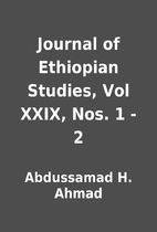 Journal of Ethiopian Studies, Vol XXIX, Nos.…