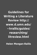 Guidelines for Writing a Literature Review…