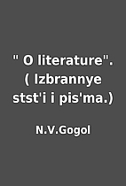 O literature. ( Izbrannye stst'i i…
