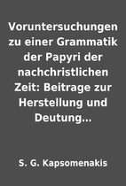 Voruntersuchungen zu einer Grammatik der…