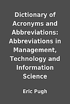 Dictionary of Acronyms and Abbreviations:…