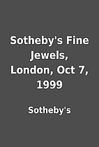 Sotheby's Fine Jewels, London, Oct 7, 1999…