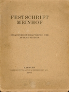 Festschrift Meinhof :…